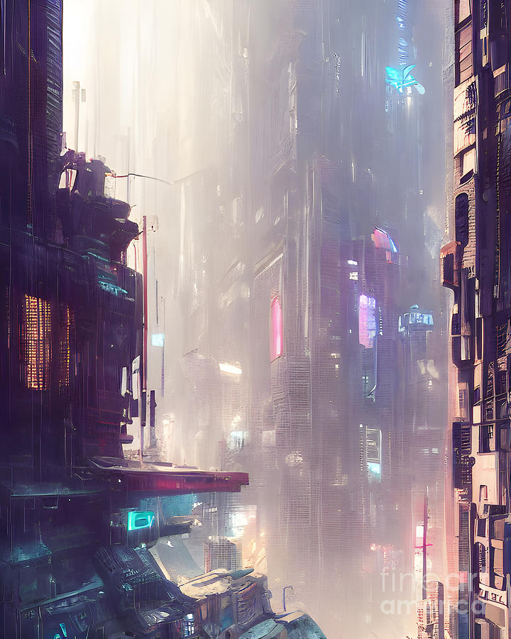 Cyberpunk City Digital Art by Elle Arden Walby - Fine Art America