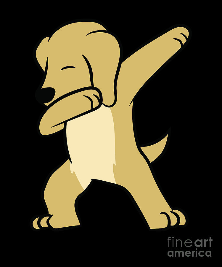 Dabbing Labrador Retriever Dog Labrador Dab Digital Art by EQ Designs ...