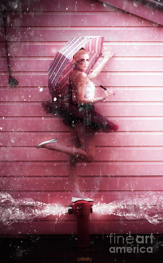 When life gives you rain, make dance Digital Art by Jorgo Photography