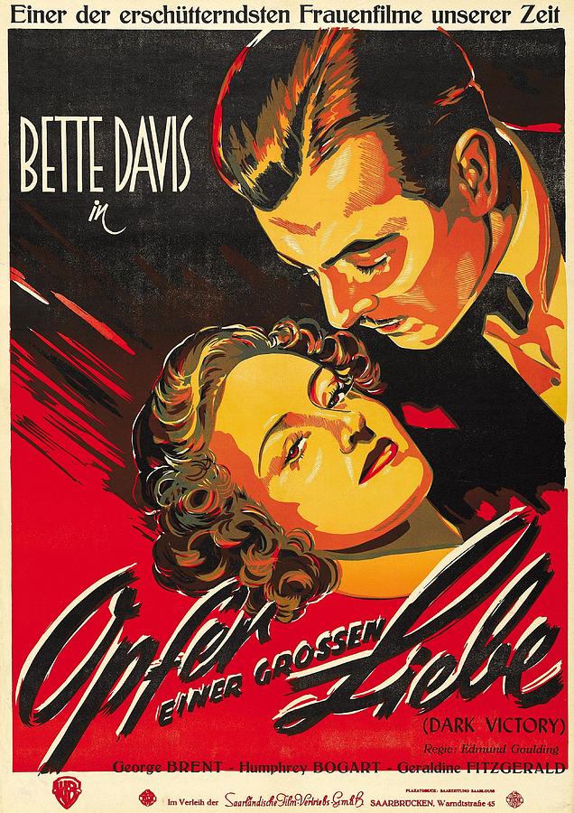 Bette Davis Mixed Media - Dark Victory, 1939 by Movie World Posters