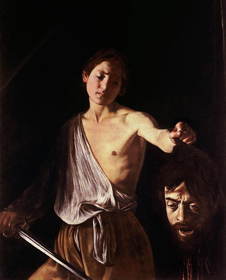 David with the Head of Goliath Painting by Michelangelo Caravaggio