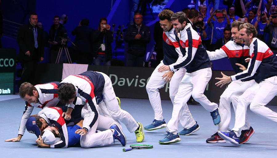Davis Cup World Group Final - France v Belgium - Day Three #2 Photograph by Jean Catuffe