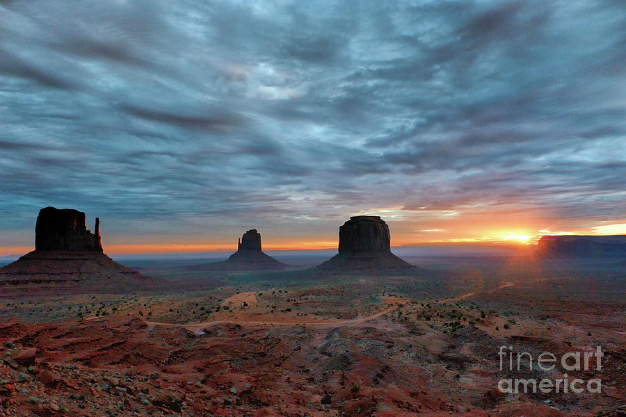 Dawn at Monument Valley #2 Photograph by Sandra Bronstein