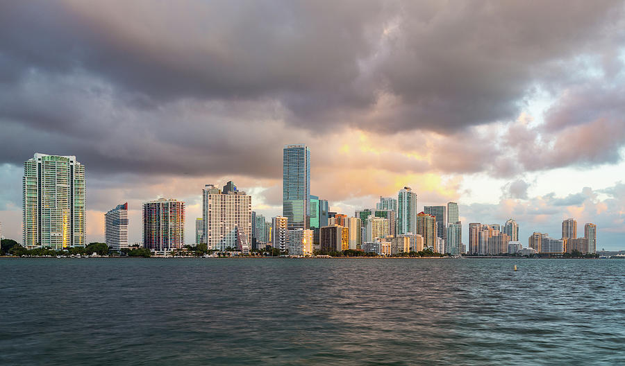 Dawn view of Miami Skyline Photograph by Steven Heap - Fine Art America