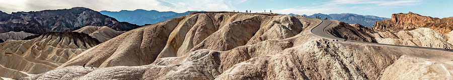 Death Valley Landscape Panorama At Zabrisie Point #2 Photograph by Alex Grichenko