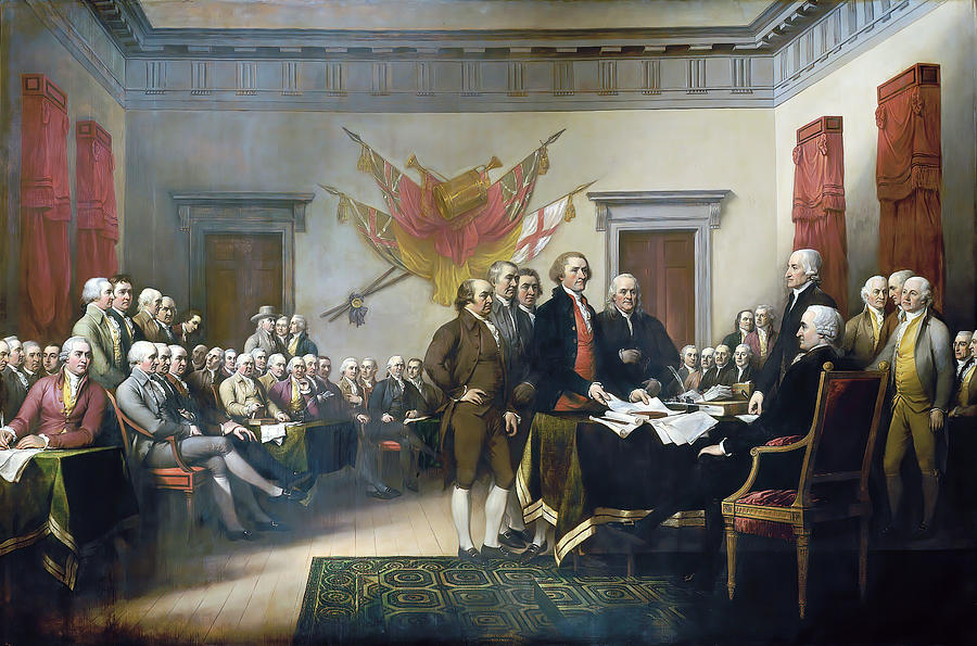 Trumbull Painting - Declaration of Independence #2 by Eric Glaser