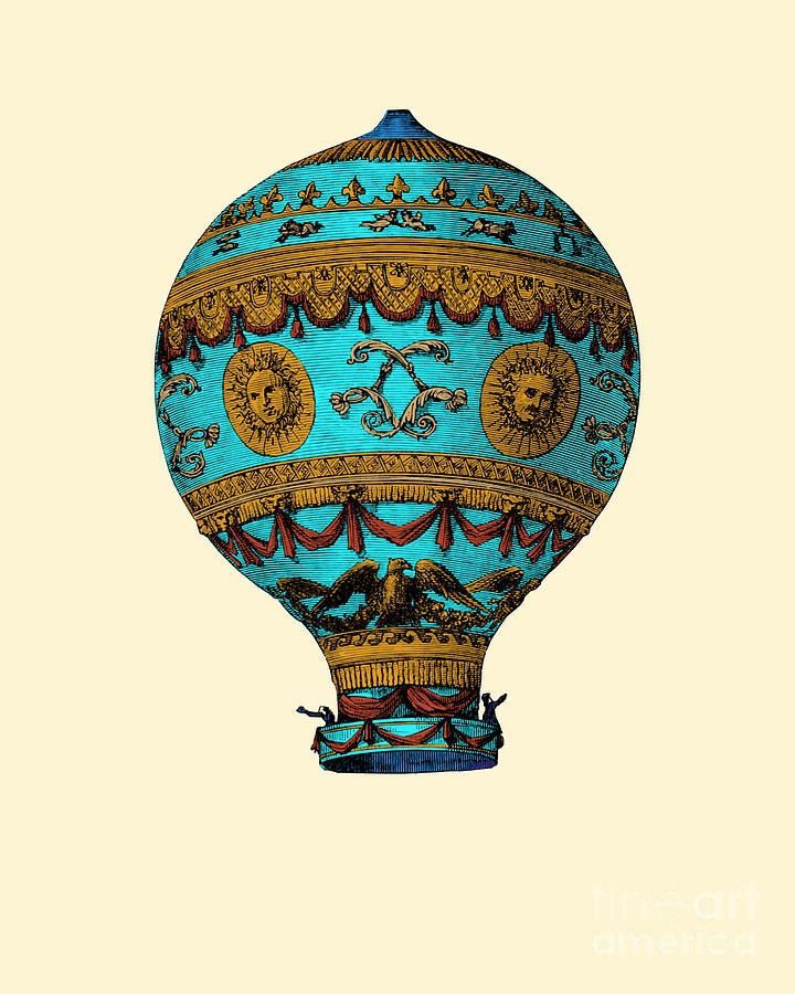 Fantasy Digital Art - Decorative Hot Air Balloon #2 by Madame Memento