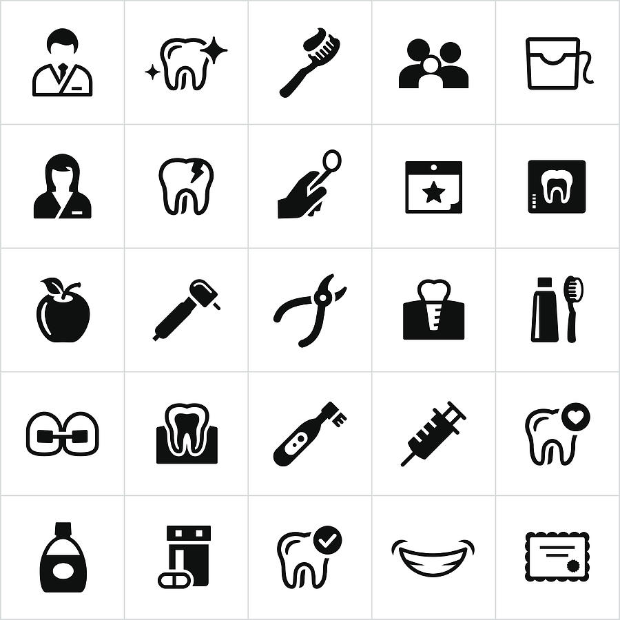 Dentistry Icons #2 Drawing by Appleuzr