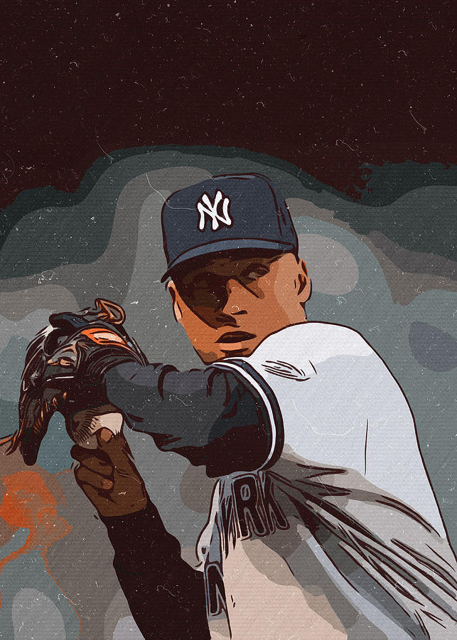 Derek Jeter Artwork Painting by New Art