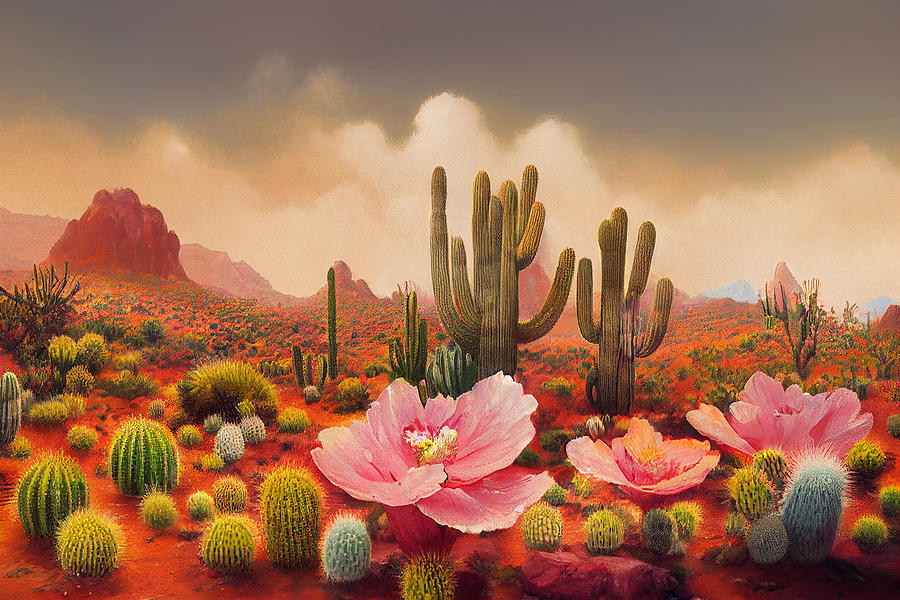 Desert Flowers Digital Art by Julia Reed - Fine Art America