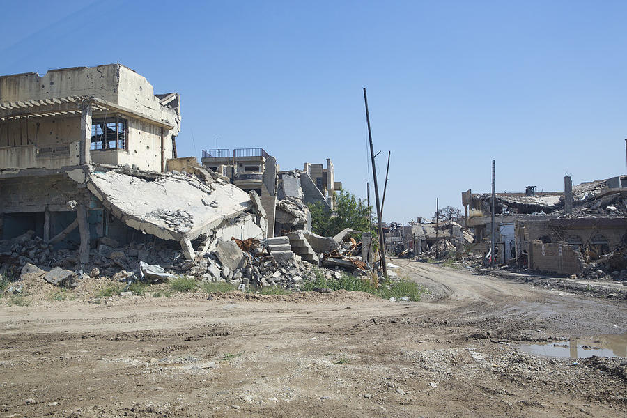 Destroyed Mosul as a result of the war in Iraq #2 Photograph by Ute Grabowsky