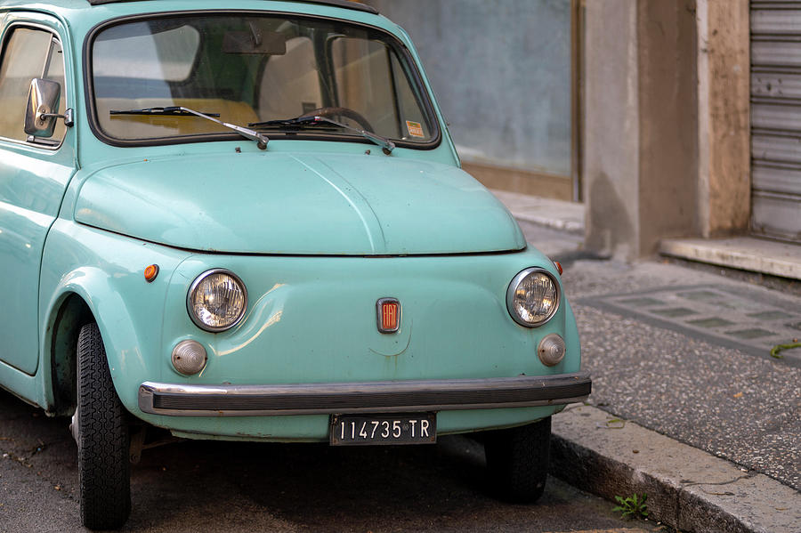 Bevatten Verdachte kwaad Detail Of A Light Blue Fiat 500 Fiat Photograph by Cardaio Federico - Pixels