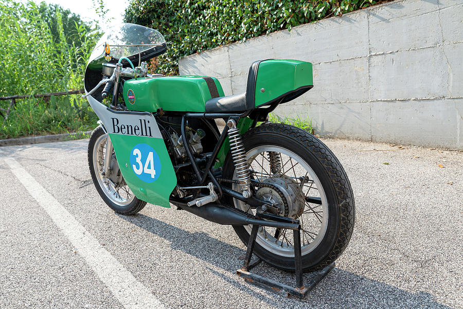 Detail Of A Vintage Benelli 250 Motorcycle Photograph By Cardaio Federico Fine Art America