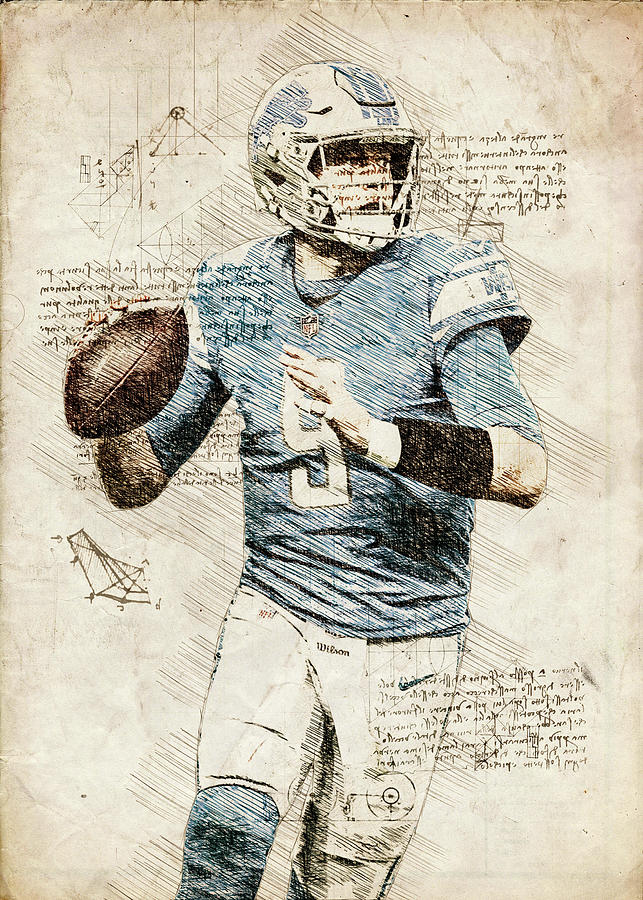 Player Detroit Lions Player Matthew Stafford Matthewstafford Matthew  Stafford Johnmatthewstafford Jo by Wrenn Huber