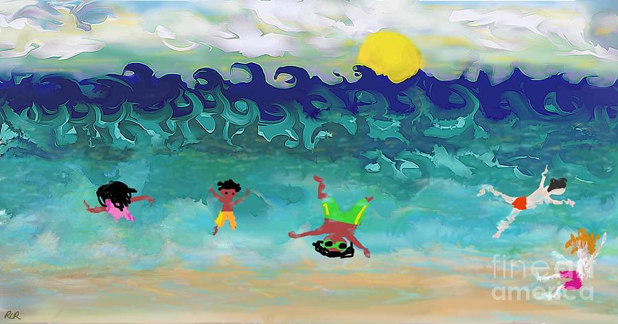 Dia De Playa  #2 Painting by Reina Resto