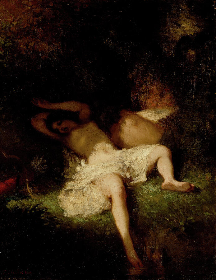 Diana Resting, from circa 1845 Painting by Jean-Francois Millet