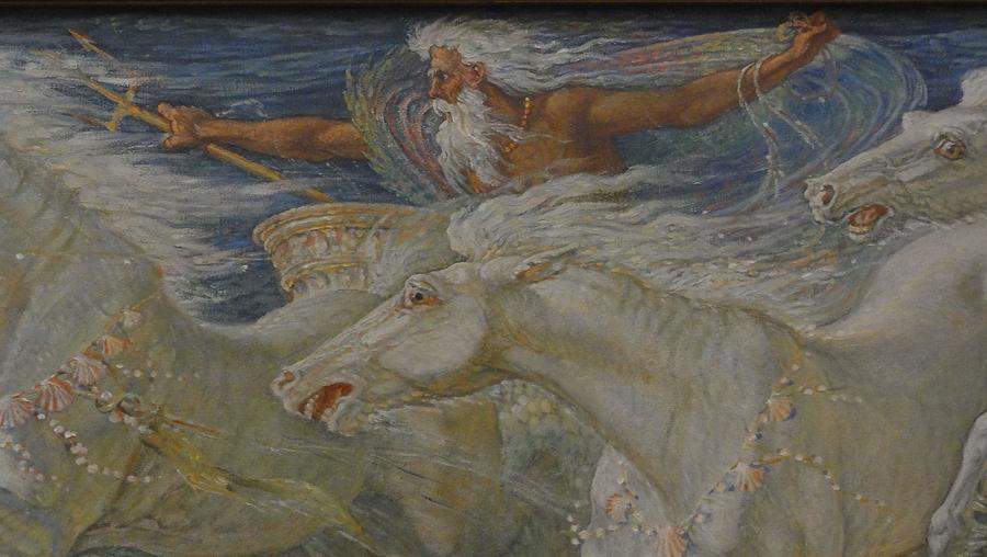 Die Rosse des Neptun Neptune's Horses Painting by Walter Crane - Fine ...