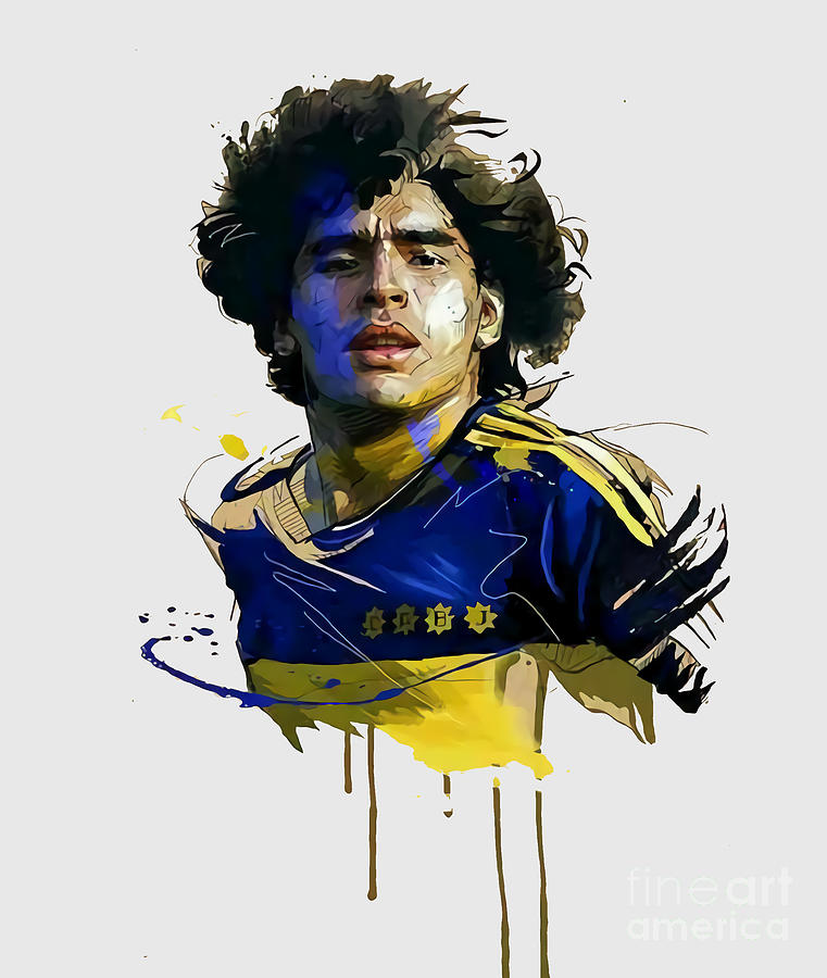 Diego Maradona #2 Digital Art by Mark Lambert - Pixels