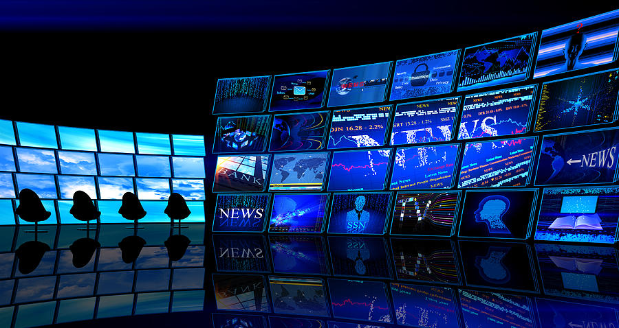 Digital News TV studio room #2 Photograph by Vertigo3d