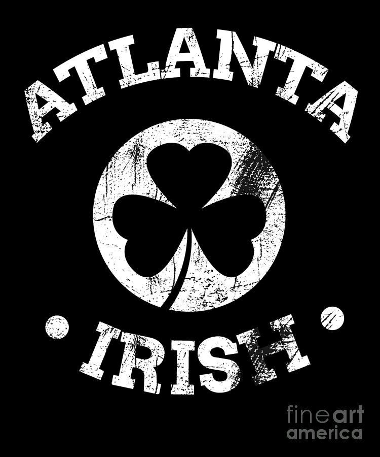 Distressed Atlanta Irish Shirt Atlanta St Patricks Day Parade Digital