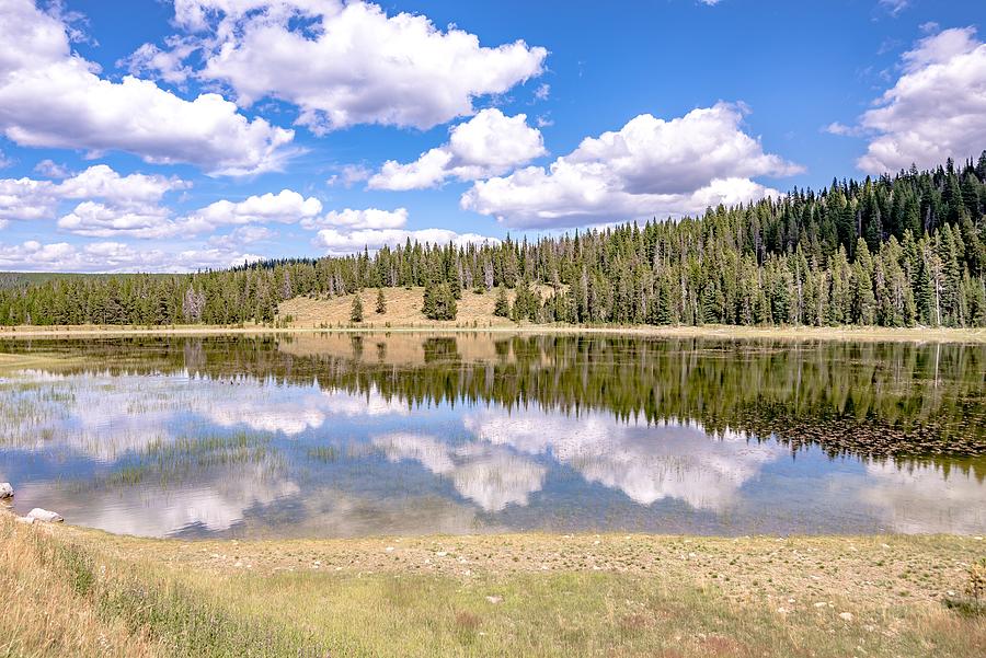 Divide Lake On Gallatin Road 191 In Wyoming On West Entrance To  #2 Photograph by Alex Grichenko