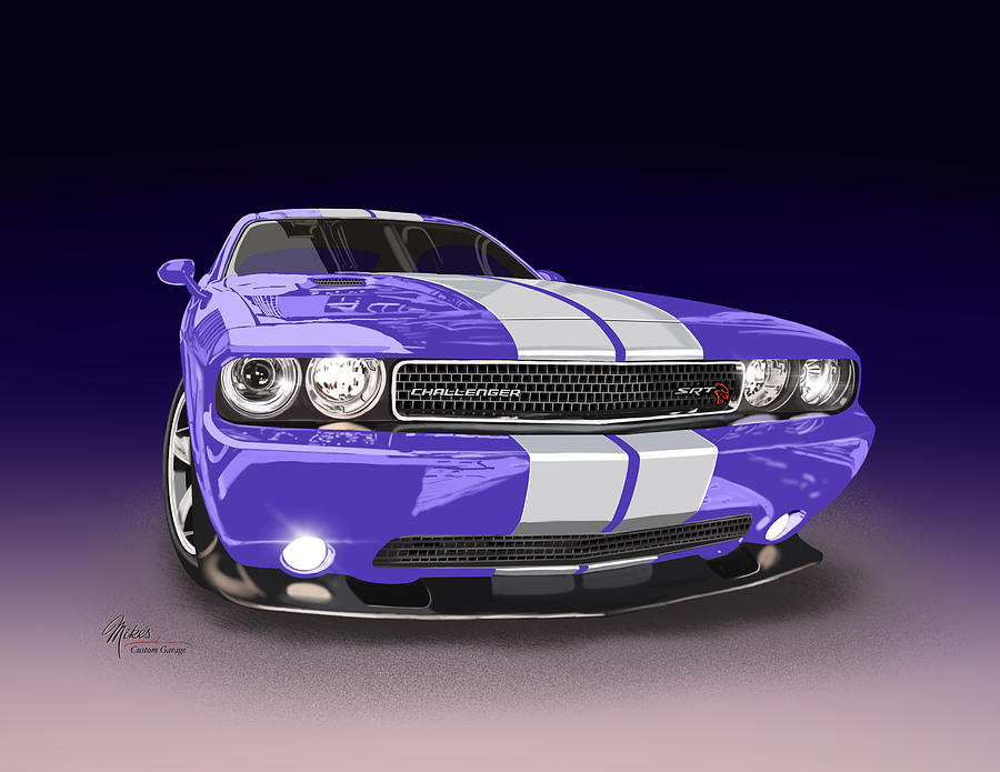 Dodge Challenger SRT Digital Art by Michael Voth - Fine Art America