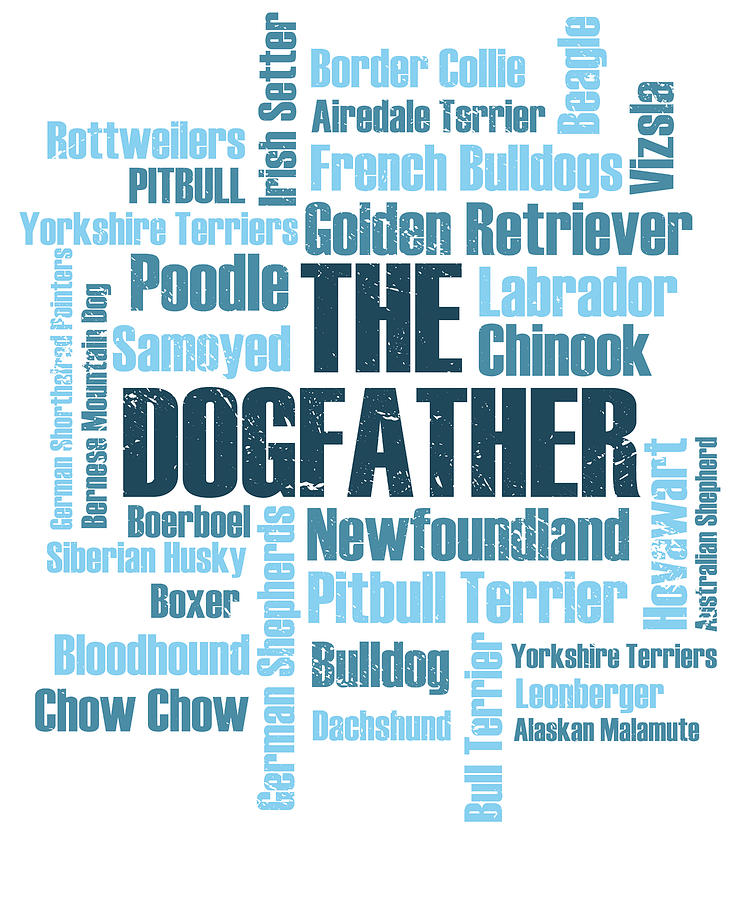 Dog Digital Art - Dog Dogs Dogfather dog breeds Labrador Bulldog #2 by Toms Tee Store