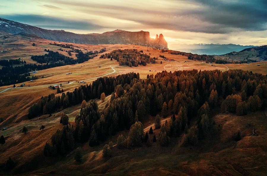 Dolomites sunrise #2 Photograph by Songquan Deng