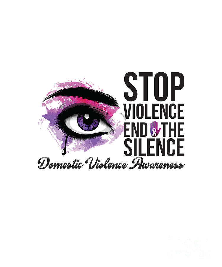 Domestic Violence Awareness Digital Art - Domestic Violence Awareness Stop Violence End Silence #2 by Unique Store
