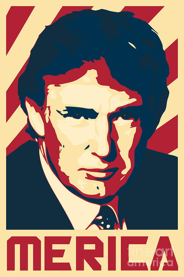 Donald Trump Merica Retro Propaganda Digital Art by Filip Schpindel ...