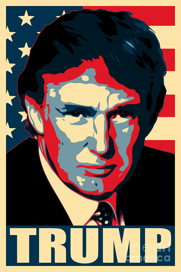 Donald Trump Stars And Stripes Digital Art by Filip Schpindel - Fine ...