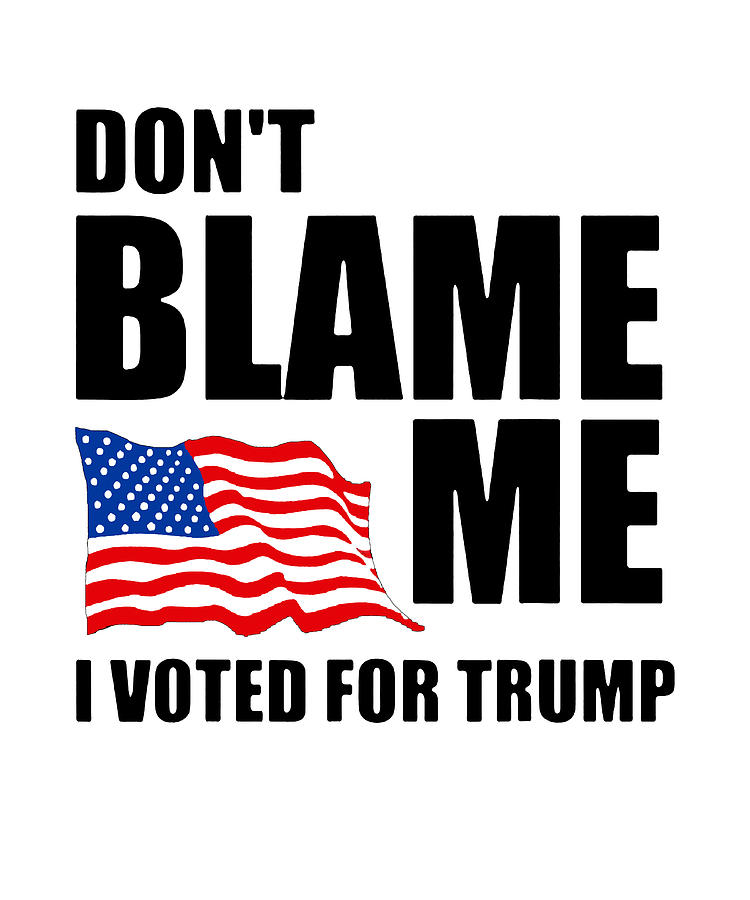 Dont Blame Me I Voted For Trump Usa Flag Patriots Digital Art By Agus W 