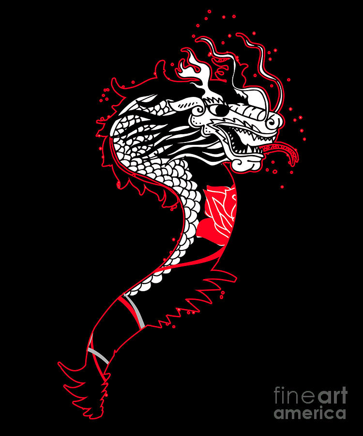 Dragon Digital Art - Dragon Chinese Asian Mythology Cool Gift #2 by Thomas Larch
