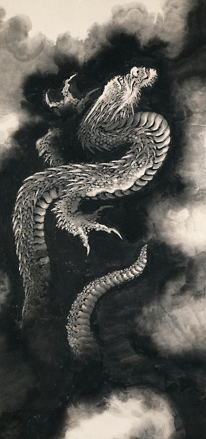 The Dragon Painting By Katsushika Hokusai - Pixels