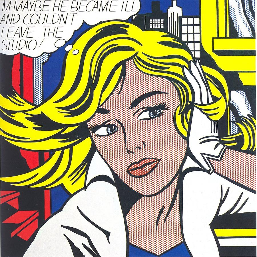 Drowning Girl Roy Lichtenstein Print, Pop Art Print, Girl Power Pop Art ...