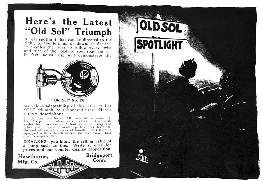 Early 1900s Old Sol spotlight add Photograph by David Lee Thompson