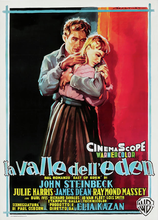 James Dean Mixed Media - East of Eden 1955 - with synopsis by Movie World Posters