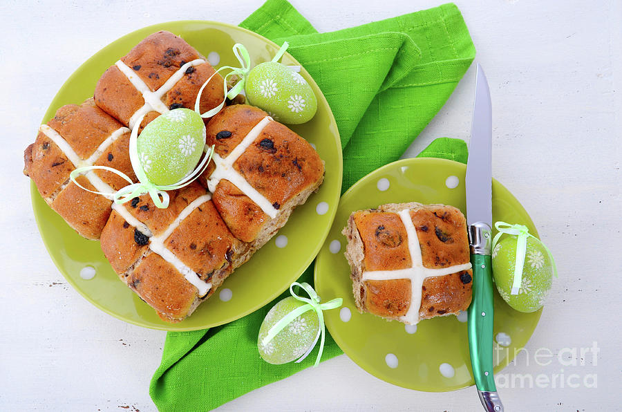 Easter Fruit Hot Cross Buns #2 Photograph by Milleflore Images