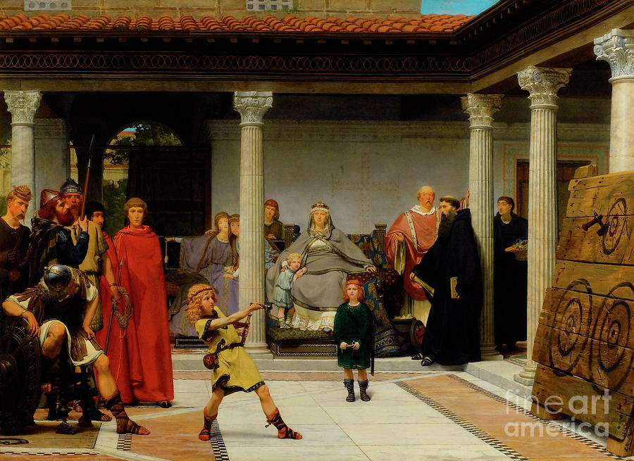 Education of the Children of Clovis #2 Painting by Lawrence Alma-Tadema