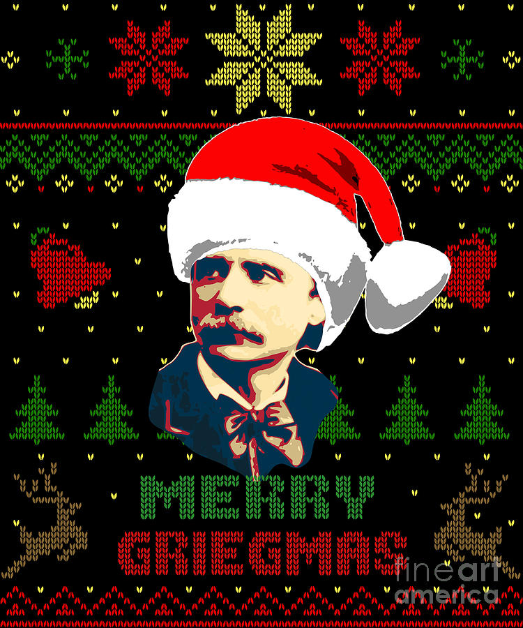 Edvard Grieg Merry Griegmas Christmas Digital Art by Filip Schpindel ...