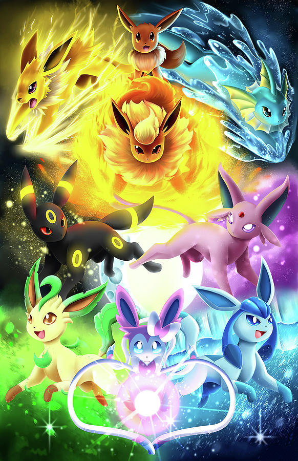 Eeveelution Digital Art by Lac Lac | Fine Art America