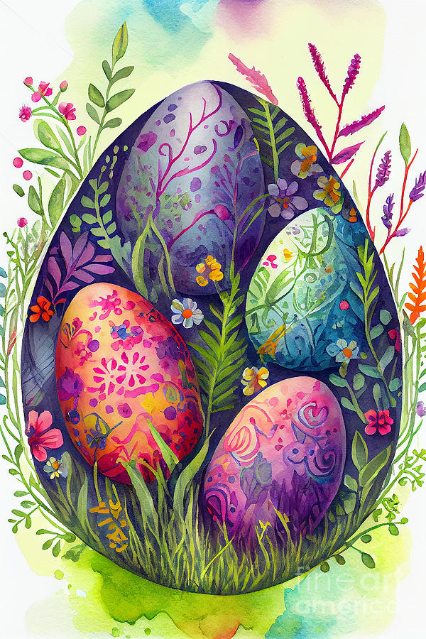 Eggstravaganza - Easter Egg Dreams Digital Art by Sabantha - Pixels