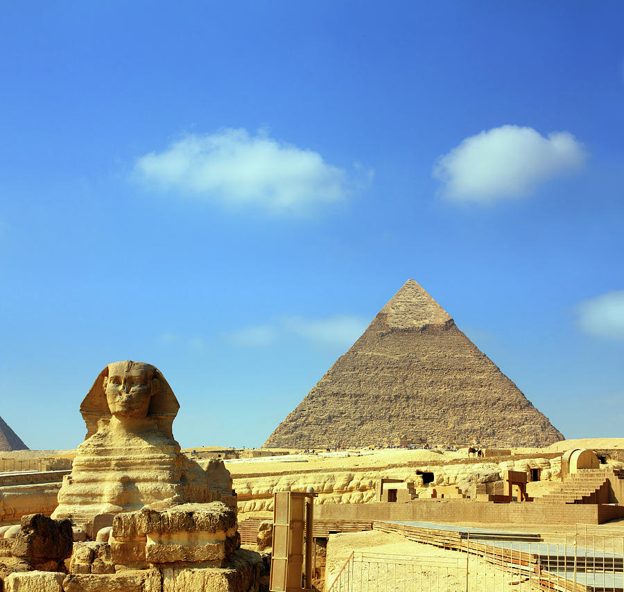 egypt Cheops pyramid and sphinx #2 Photograph by Mikhail Kokhanchikov