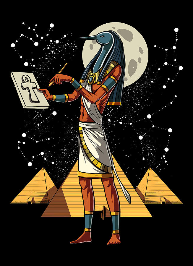 Egyptian God Thoth Digital Art By Nikolay Todorov Pixels