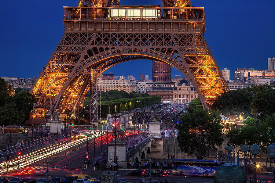 Eiffel Tower at Twilight #2 Photograph by Andrew Soundarajan