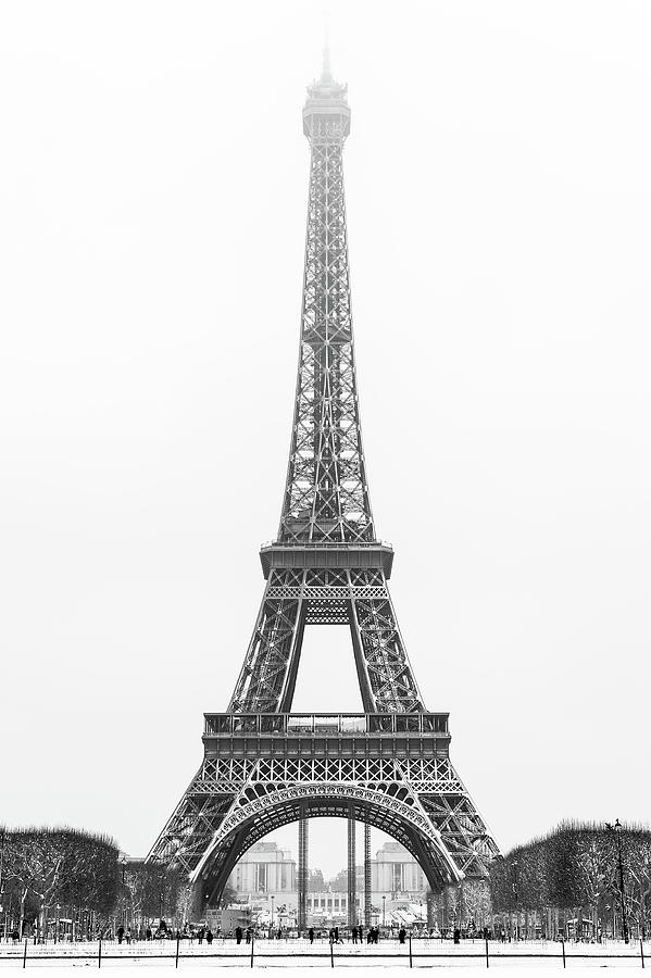 Eiffel tower under the snow #2 Photograph by Philippe Lejeanvre
