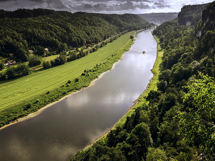 Elbe and Elbe Sandstone Mountains #2 Photograph by Bernd Schunack