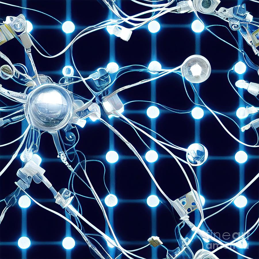 electronic circuit texture TILE Digital Art by Benny Marty Fine Art America