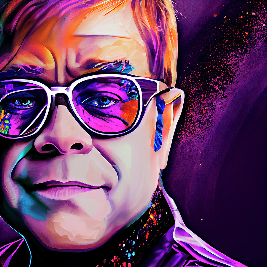 Elton John Art Digital Art by Tim Hill - Fine Art America