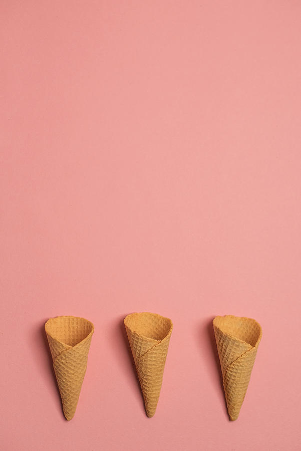 Empty Waffle Ice Cream Cones #2 Photograph by Emilija Manevska